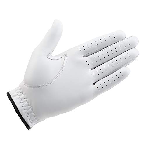 BEAVER GOLF Guante de golf para hombre, color blanco, piel de cabretta, máxima calidad, sostenible, hecho a mano (XXL, izquierda (diestros)