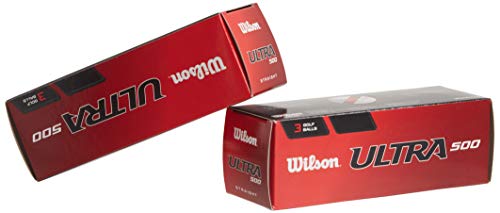 Wilson Ultra 500 - Pelota de Golf Recta (15 Unidades), Color Blanco