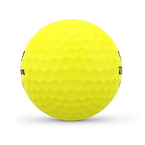 Wilson Staff Duo Optix Golf, 12 Bolas, Mate, fácil de Encontrar, Unisexo-Adulto, Amarillo, Talla única
