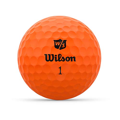 Wilson Staff Duo Optix Golf, 13 Bolas, Mate, fácil de Encontrar, Unisexo-Adulto, Naranja, Talla única