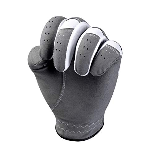 MAZEL Guantes de golf para hombre para golfista todo tipo de clima, lavables para mano izquierda (gris, XL)