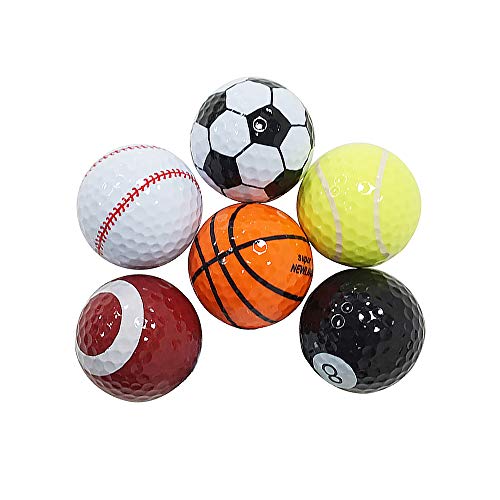 Skystuff - Bolas de golf para golf (6 unidades), diseño de pelotas de golf