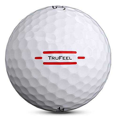 Titleist TruFeel - Pelotas de golf - T6034S, Titleist TruFeel - Pelotas de golf, color blanco, números bajos 1-4 (una docena), Blanco