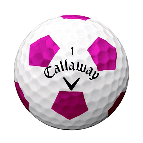 Callaway 2018 Chrome Soft Truvis Golf Balls X 3 Ball Pack - White/Pink