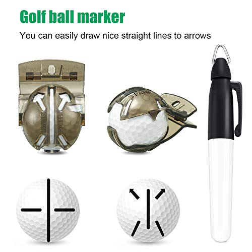 Kit de Herramientas de Limpieza de Golf de 5 Piezas Incluye Toalla de Golf de Microfibra de Patrón Waffle, Cepillo Golf, Forro Pelota Golf, Rotulador Golf y Divot de Golf para Accesorios de Golf