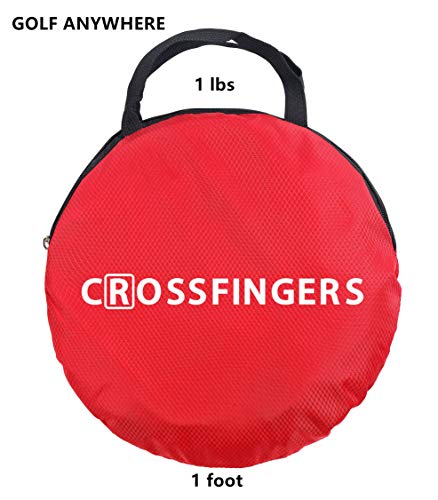 CROSSFINGERS - Red desplegable de golf para interior y exterior, accesorios de golf para golf, para golpear, cortar y pellizcar, precisión y práctica de swing