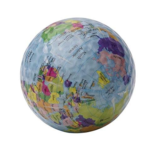 Bolas de práctica de Golf Globo terráqueo Mundial Bolas de Golf Construcción de Doble Capa Mapa Mundial Ocasión Patrón Deporte Pelotas de Golf