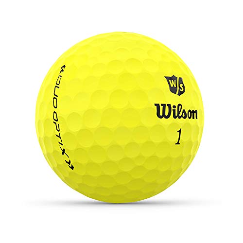 Wilson Staff Duo Optix Golf, 12 Bolas, Mate, fácil de Encontrar, Unisexo-Adulto, Amarillo, Talla única