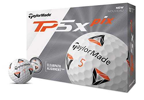 TaylorMade - TP5x - Bolas de Golf, Unisex Adulto, Pelota de Golf, Blanco, Talla única