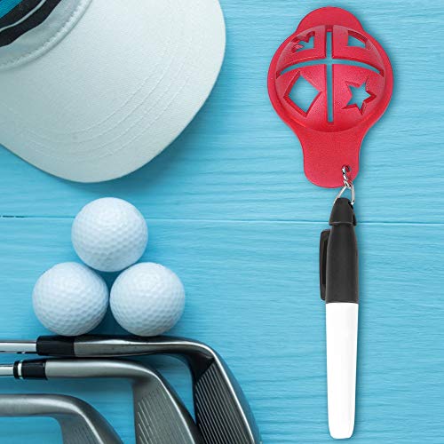 Keenso Rotulador de Bolas de Golf, Marcador de Golf, Accesorio de Golf, Marcador de Dibujo (Azul)