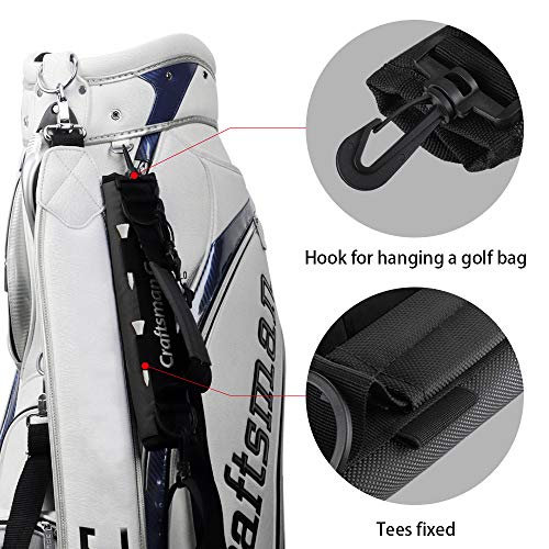 Mini bolsa de transporte portátil, bolsa de hombro, ideal para campo de golf, bolsa de golf, correa de transporte (negro)