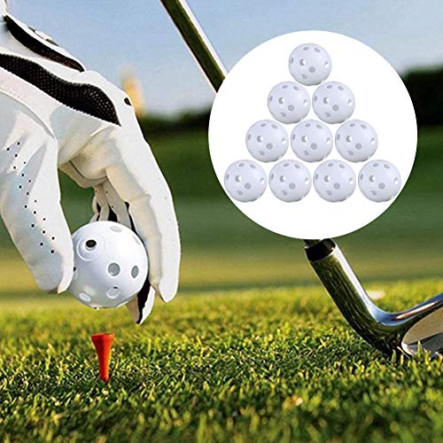BETOY 24pcs Bolas de formación de Pelotas de Golf Huecas de Flujo de Aire de plástico para el Paquete de práctica de Golf (Blanco)
