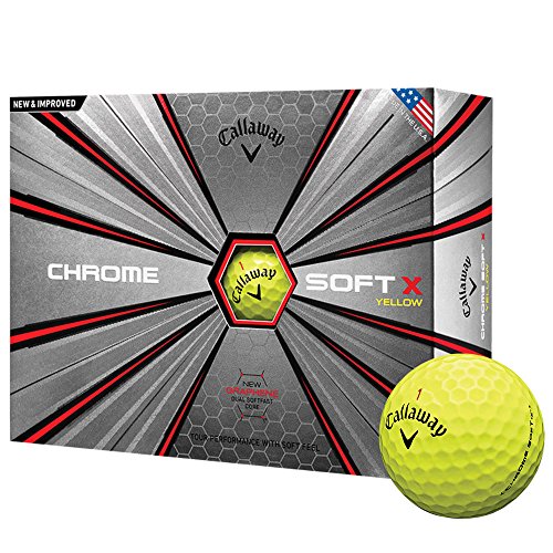 Callaway CG BL Chrome Soft X 12 Bolas de Golf, Unisex, Amarillo, Talla Única